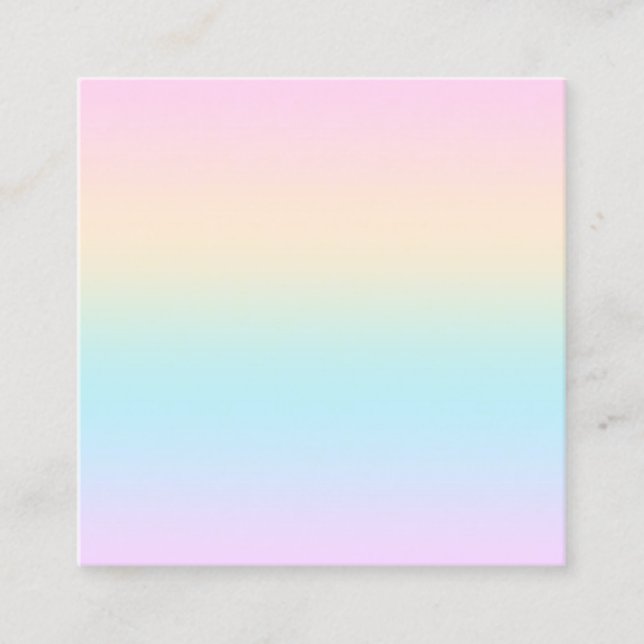 Pastellfarbverlauf Quadratische Visitenkarte (Vorderseite)