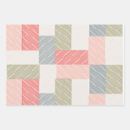 Pastellfeine Streifen Geschenkpapier Set