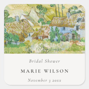 Pastellfelder Berglandschaft Brause Shower Quadratischer Aufkleber