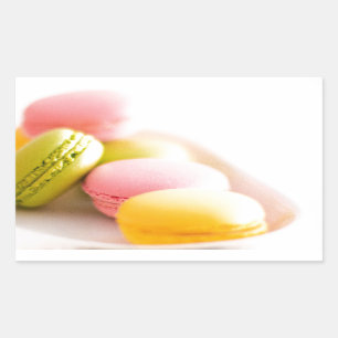 Pastellfranzosen Macaron Plätzchen Rechteckiger Aufkleber