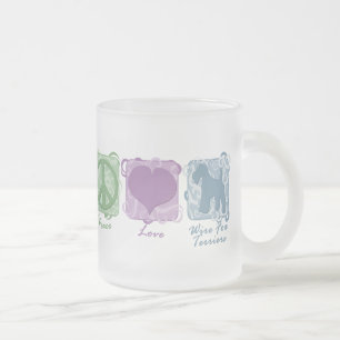 Pastellfrieden, Liebe und Drahtfox-Terrier Mattglastasse