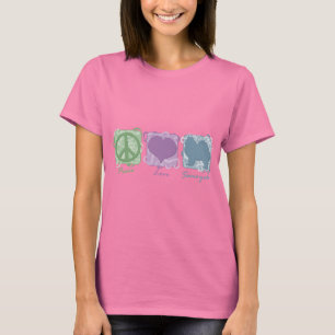 Pastellfrieden, Liebe und Samoyeds T-Shirt