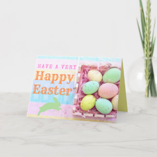 Pastellfrohe Ostern Grußkarte Dankeskarte