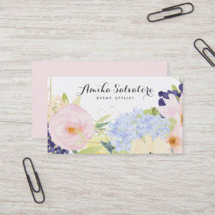 Pastellfrühlings-Blumen-personalisierte Visitenkarte