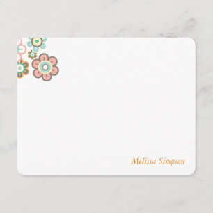 Pastellgänseblümchen-Blumen-Blüten-Baby-Dusche Dankeskarte