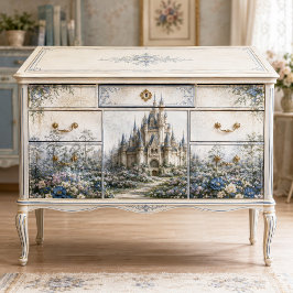 Pastellgarten-Schloss-Dekoupage Seidenpapier