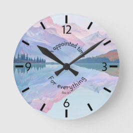 Pastellgebirge der Wall-Uhr mit Biverse Runde Wanduhr