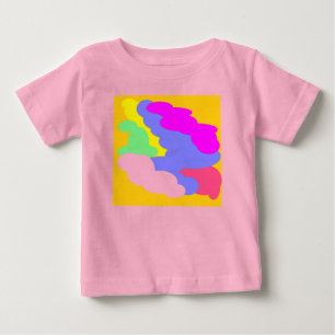 Pastellgelb niedliche Puffsformen Baby T-shirt