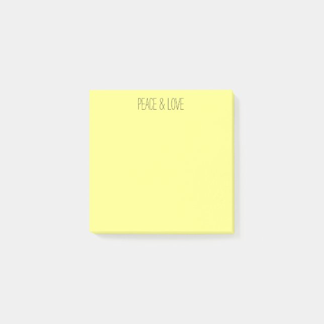 Pastellgelb Post-it Klebezettel (Vorderseite)