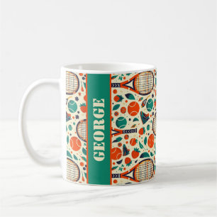 Pastellgelb 🎾Vintage Tennis Delight🎾 Kaffeetasse