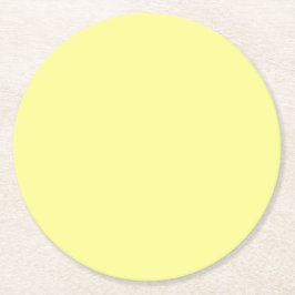 Pastellgelbe Farbe Runder Pappuntersetzer
