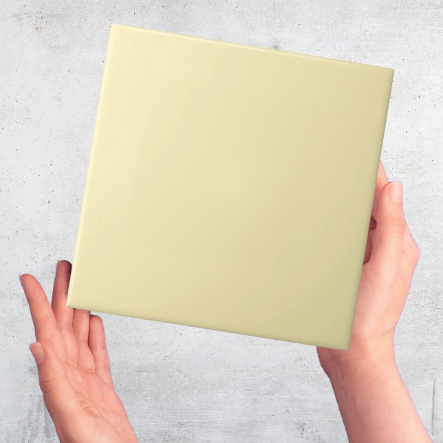 Pastellgelbe Farbtafel Fliese (plain pastel yellow solid color modern ceramic tiles)