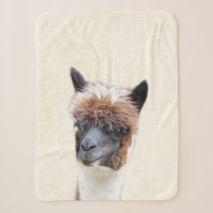 Pastellgelbe Peekaboo-Alpaka-Minimalist-Nursery Sherpadecke