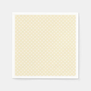 Pastellgelbe Punkte-Baby-Party Serviette
