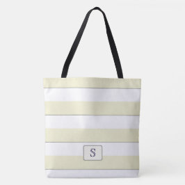Pastellgelbe Streifen auf farbigen, benutzerdefini Tasche