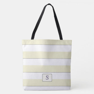 Pastellgelbe Streifen auf farbigen, benutzerdefini Tasche