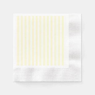 Pastellgelbe und weiße Streifen Gelb Serviette