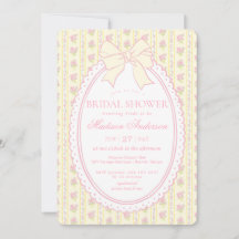 Pastellgelbe Vintage-Blumen-Hochzeitsdusche