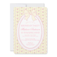 Pastellgelbe Vintage-verschlungene Florale Geburts