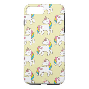 Pastellgelbes Einhornmuster Case-Mate iPhone Hülle