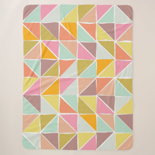 Pastellgeometrische gemütliche moderne Wohnheim-Sc Sherpadecke