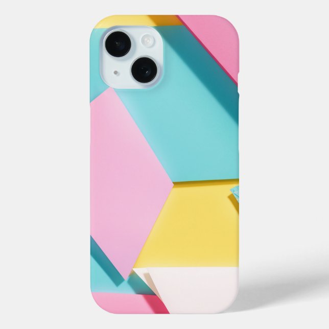 Pastellgeometrisches Muster - Gehäuse Case-Mate iPhone Hülle (Rückseite)