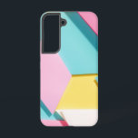Pastellgeometrisches Muster - Gehäuse Samsung Galaxy Hülle<br><div class="desc">Dieses Gehäuse zeichnet sich durch ein lustiges und leuchtendes geometrisches Design aus. Eine lebendige Kombination verschiedener Formen in Pastellfarben wie Rosa, Türkis, Gelb und Weiß schafft einen spielerischen und künstlerischen Look. Das Design besticht durch stilvolle Schreibwaren oder moderne Kunst und verleiht Ihrem Smartphone eine einzigartige Touch. Dieses Gehäuse ist ein...</div>