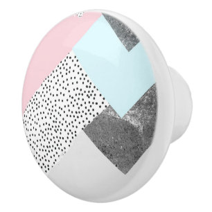 PastellGeomtric Marmor punktierter Entwurf Keramikknauf