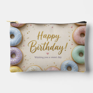 Pastellglasierte Donuts mit goldenen Streuseln Süß Zubehörtasche