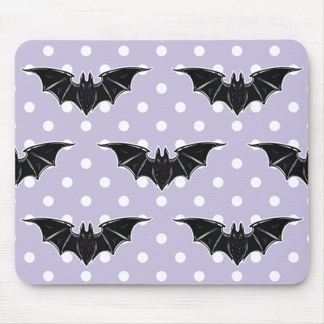 PastellGoth gespenstischer niedlicher lila Mousepad (Vorne)