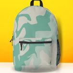 Pastellgrün, Beige Swirl Muster Bedruckter Rucksack<br><div class="desc">Pastellgrün,  Beige Swirl-Muster gedruckter Rucksack</div>