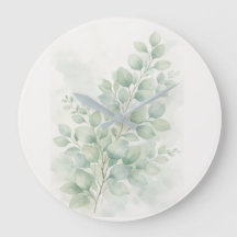 Pastellgrün Botanische Aquarellblätter
