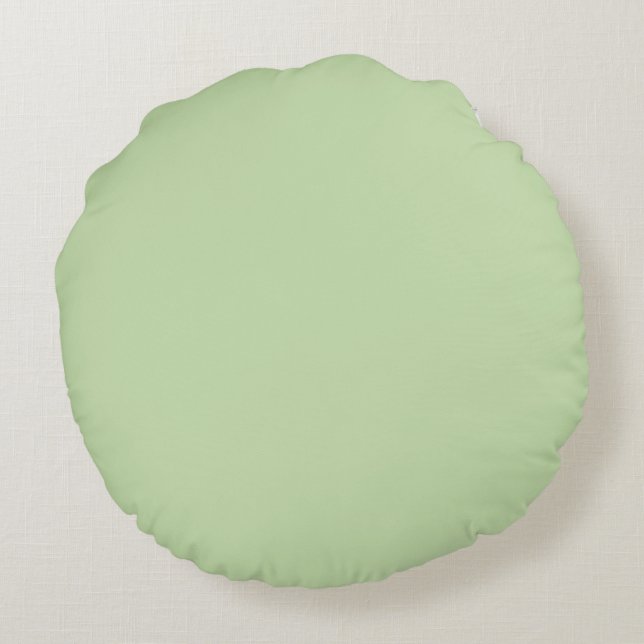Pastellgrün, feste Farbpaare Aloe Gel 058-83-18 Rundes Kissen (Rückseite)