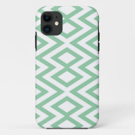 Pastellgrün geometrisches Muster Case-Mate iPhone Hülle