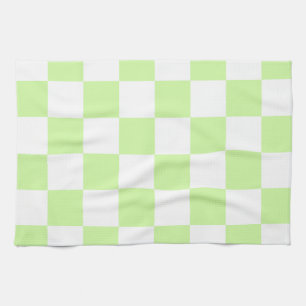 Pastellgrün kariert Gingham-Muster Geschirrtuch