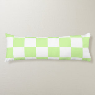 Pastellgrün kariertes Gingham-Muster Seitenschläferkissen