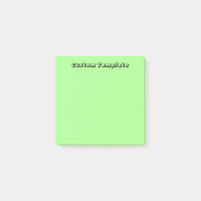 Pastellgrün Post-it Klebezettel (Vorderseite)