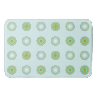 Pastellgrün und graues geometrisches Muster Badematte