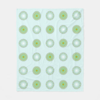 Pastellgrün und graues geometrisches Muster Fleecedecke