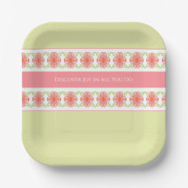 Pastellgrün und rosa pappteller