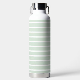 Pastellgrüne Streifen Trinkflasche