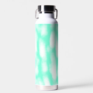 Pastellgrüne weiße Wasserfarbenstreifen abstrakte Trinkflasche