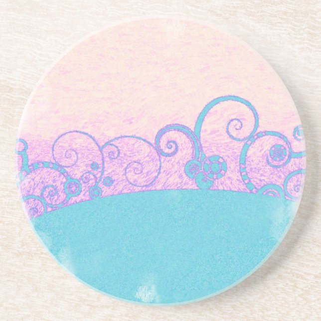 Pastellgrunge Fantasy Sandstone Untersetzer (Vorne)