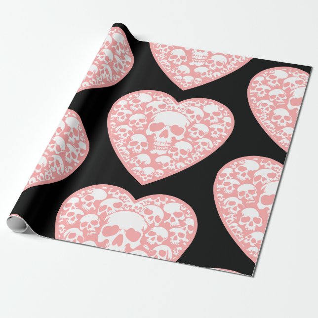 Pastellgürtel Rosa Herzkranz Geschenkpapier (Ungerollt)