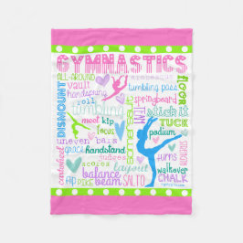 Pastellgymnastik fasst Typografie ab Fleecedecke