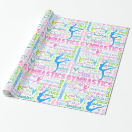 Pastellgymnastik fasst Typografie ab Geschenkpapier
