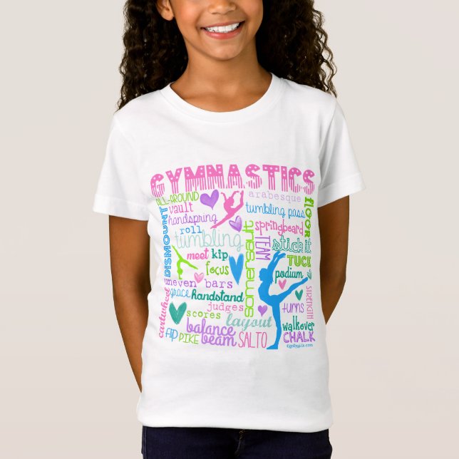 Pastellgymnastik fasst Typografie ab T-Shirt (Vorderseite)