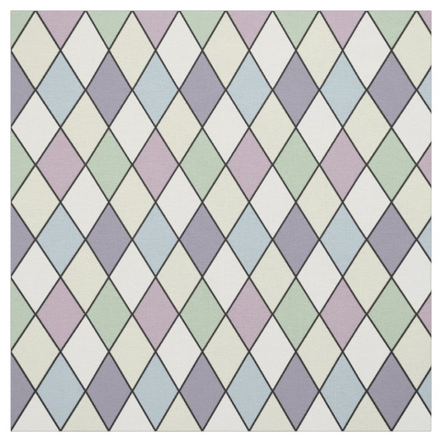 Pastellharlekin-Diamanten Stoff (Muster)