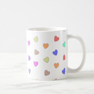 Pastellherz-Formmuster Kaffeetasse