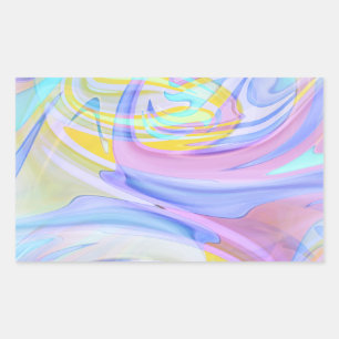 Pastellhologramm Rechteckiger Aufkleber